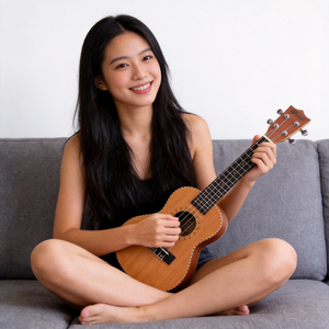 23 inch concert ukulele with solid red cedar top and zebrawood back and sides in matte finish - image 2