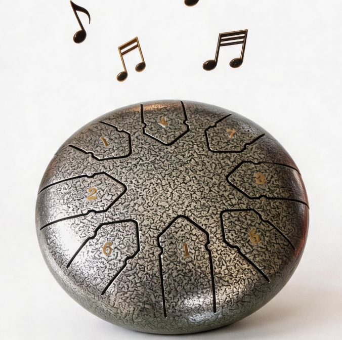 KLG03 Carbon Steel Tongue Drum, 8 Inch / 8 Notes