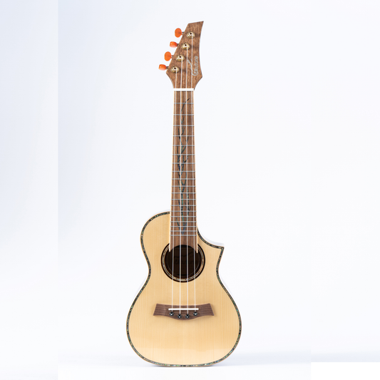 UKR15 Solid Spruce Caidie Wood Cutaway Concert Ukulele