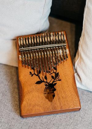 KLM1 Solid Mahogany Wooden 17-Keys Kalimba