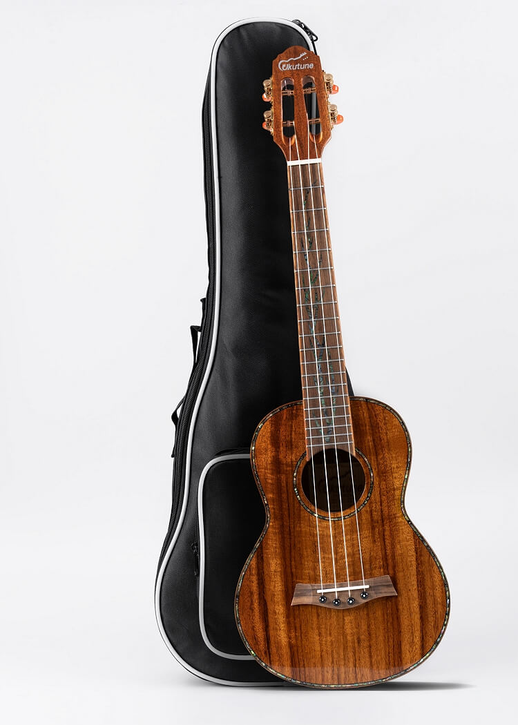 UKD90 Solid Flamed Koa Wood Tenor Ukulele