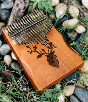 KLM1 Solid Mahogany Wooden 17-Keys Kalimba