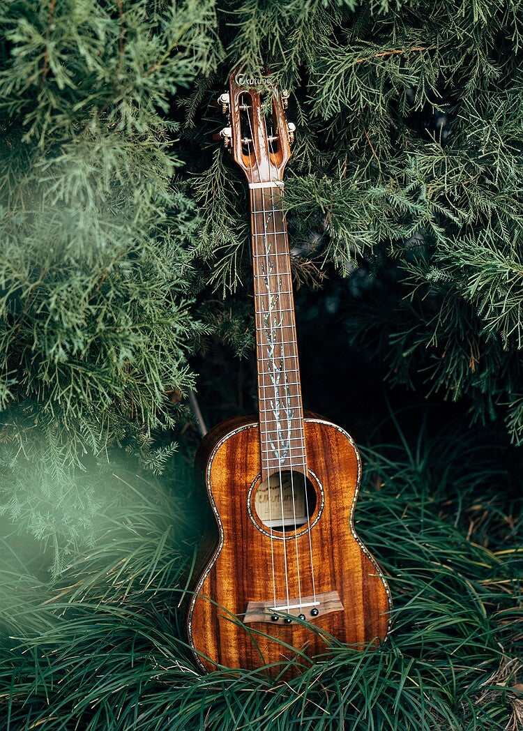 UKD90 Solid Flamed Koa Wood Tenor Ukulele